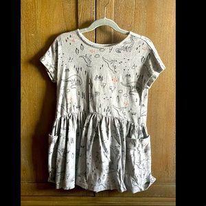 4T Girls Hanna Anderson Dino 🦕 🦖 T-Shirt Dress